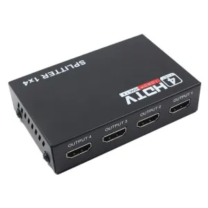 1 to 4 HDMI Splitter Adapter Converter for HDTV, 3D, TV, PC Computer Laptop