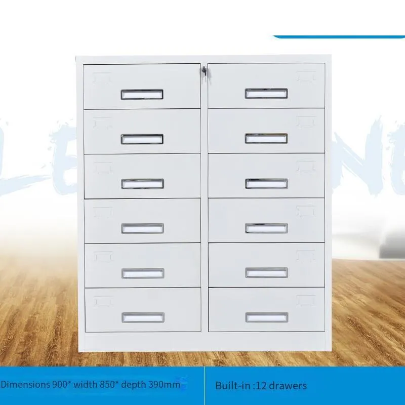 10 Bucket Single Row Thickened Cabinet Office Multi-layer Storage Material Cabinet With Lock Multi Bucket File Cabinet File Iron Drawer Cabinet