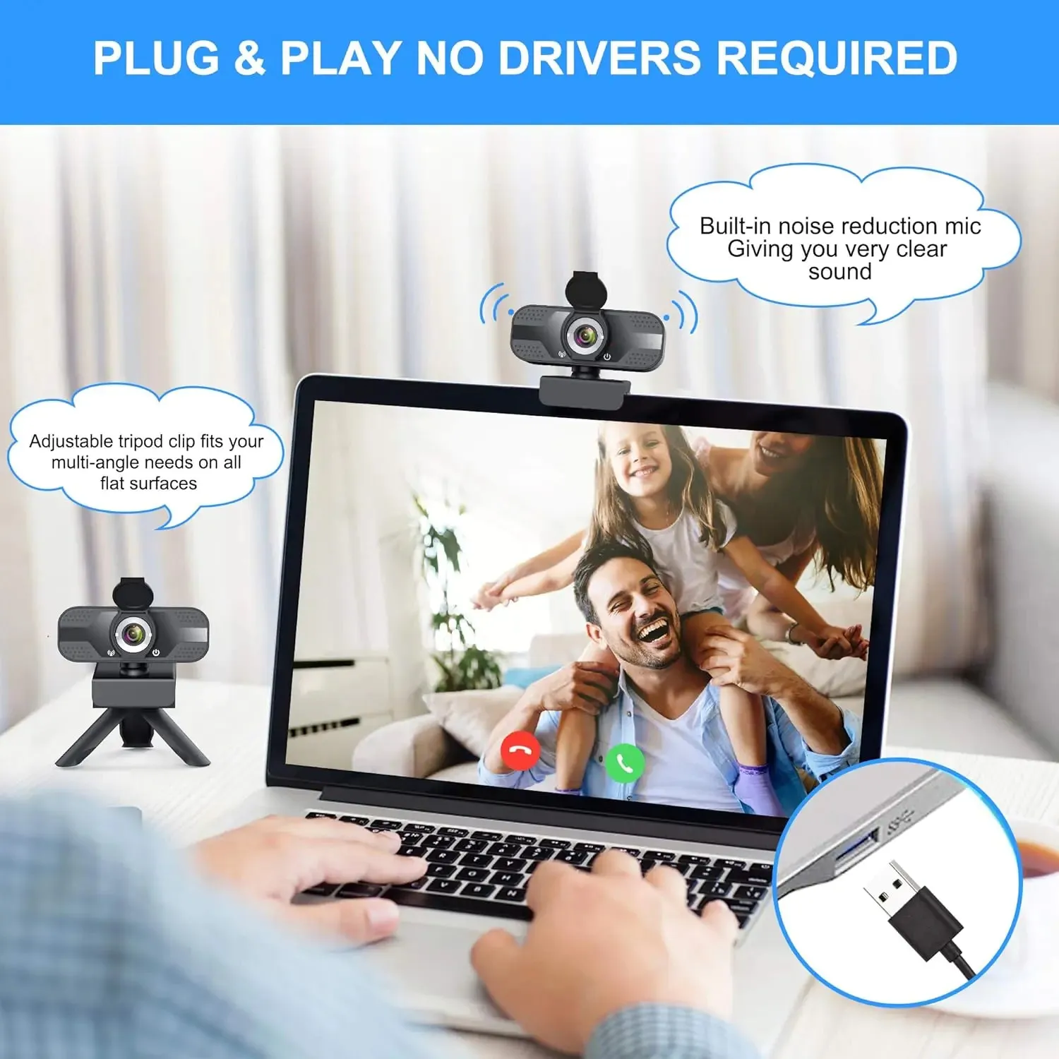 1080P HD Webcam Microphone