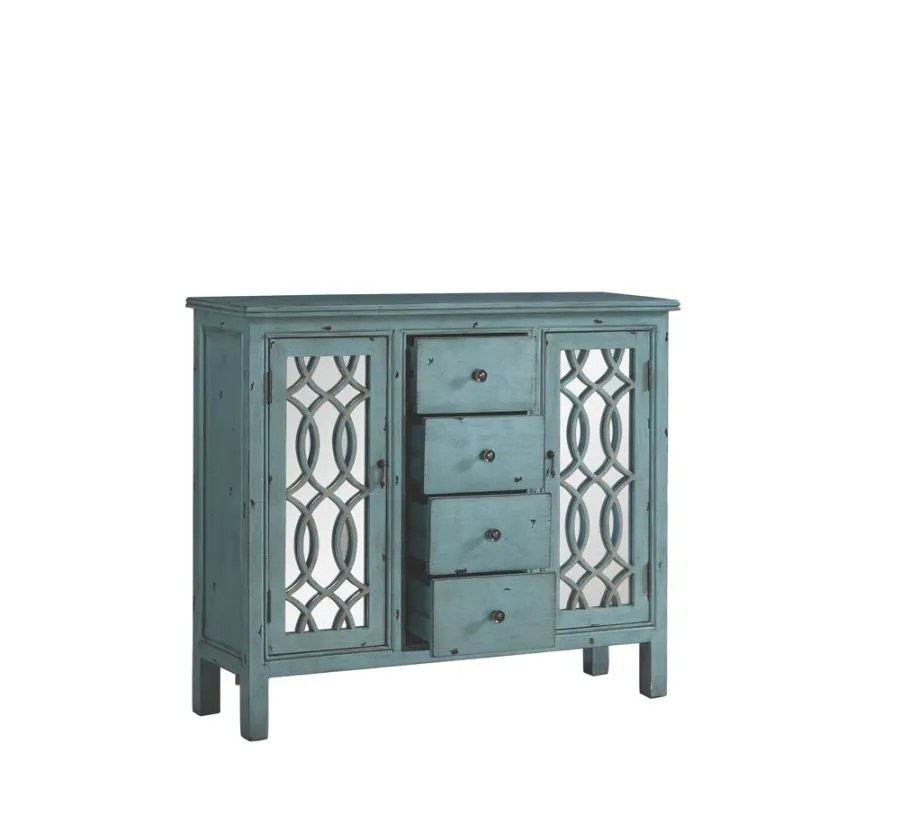 4-drawer Accent Cabinet Antique Blue