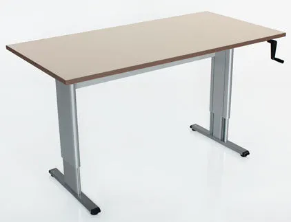 Ad-As/Populas Furniture Accella Series Height Adjustable Workstations, Desks & Tables Workstation, 36"L X 30"W, Rectangular, Undermounted Hand-Crank, Available In All Finishes, Indicate Color Code (Xx)