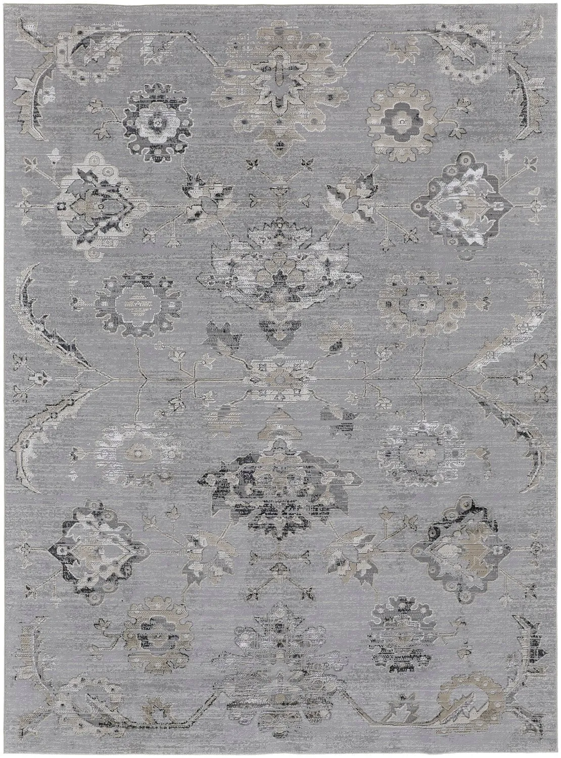 Adana Ornamental Silver Gray/Ivory Rug