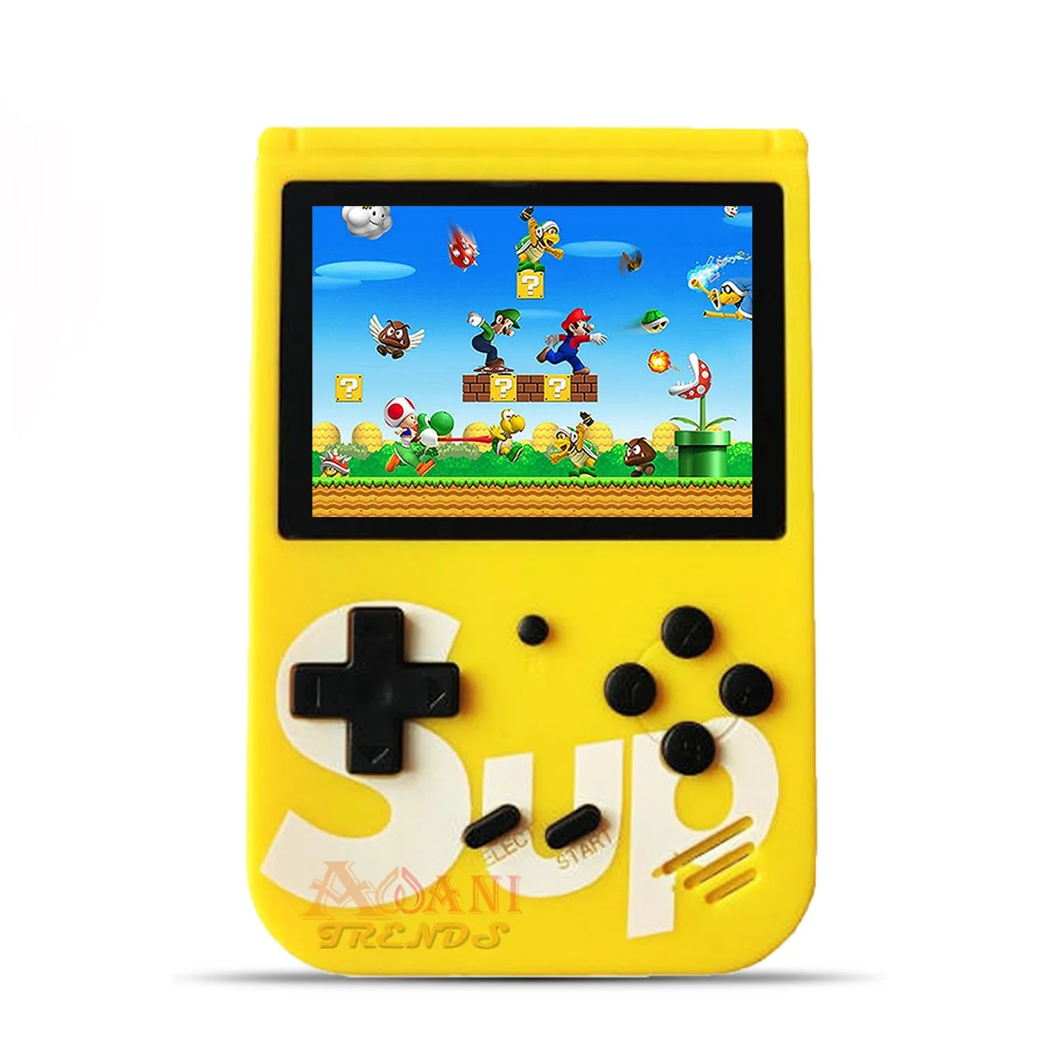 AWANI TRENDS Video Game for Kids SUP 400 in 1 Retro Game Box Console Handheld Game Box with TV Output & Controller Gaming Console (Yellow)