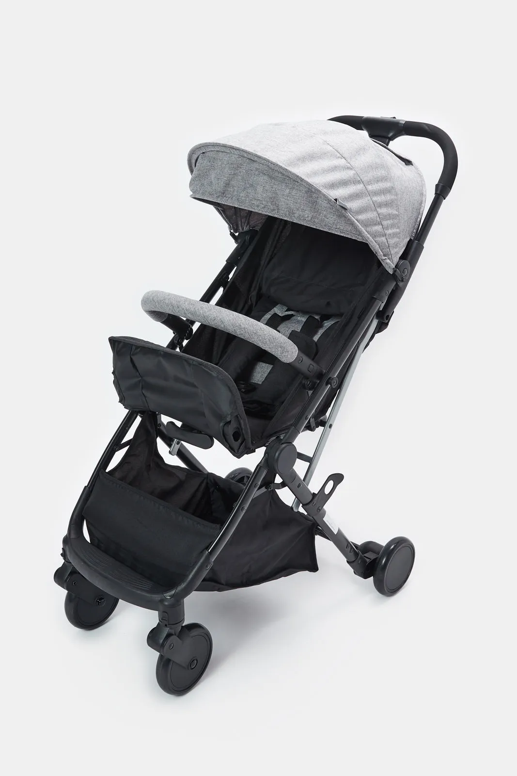 Baby Grey And Black Foldable Stroller