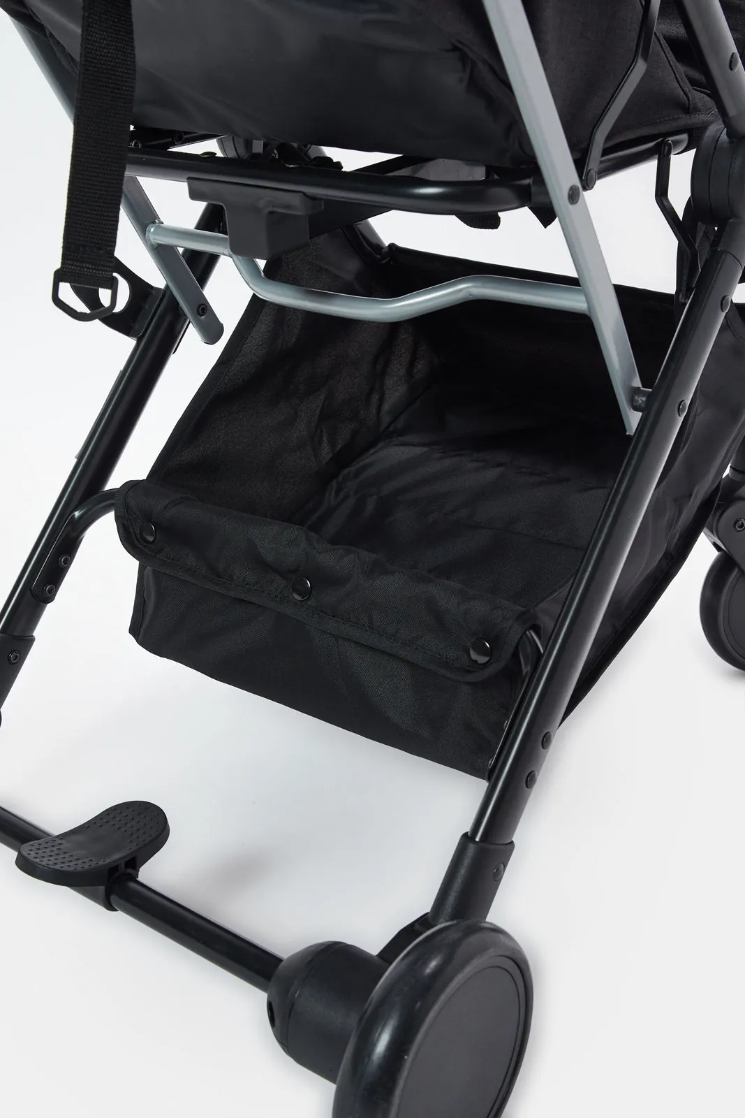 Baby Grey And Black Foldable Stroller