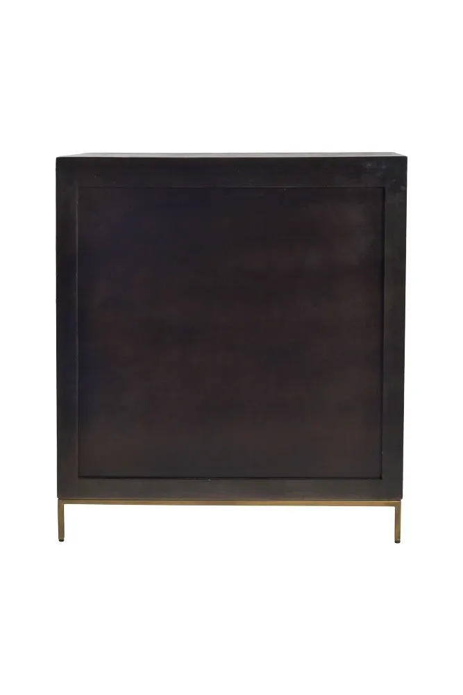 Beautiful Black Cabinet with Gold Detailing