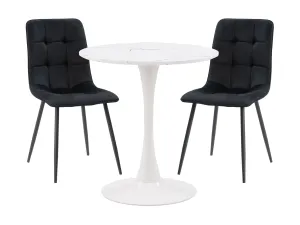 Black 3 Piece Bistro Dining Set