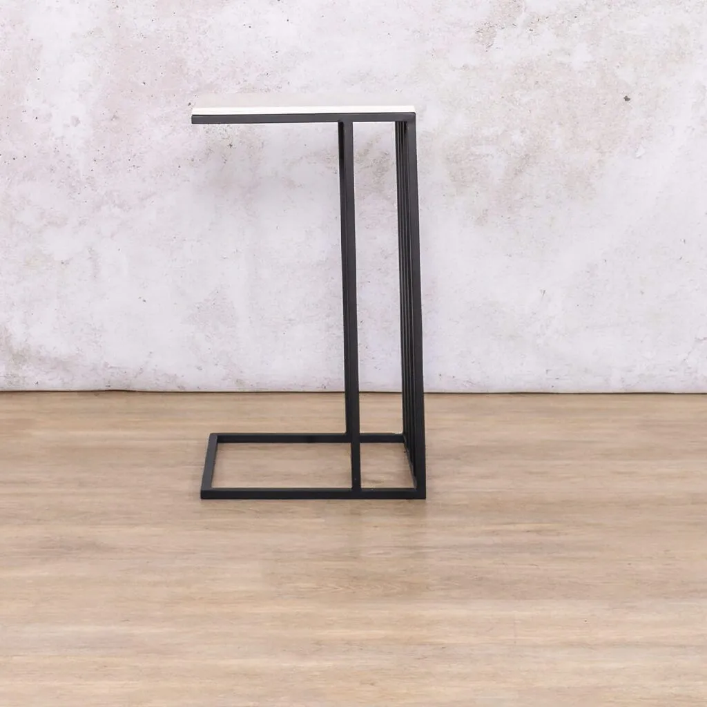 Black Riley Pillar Side Table