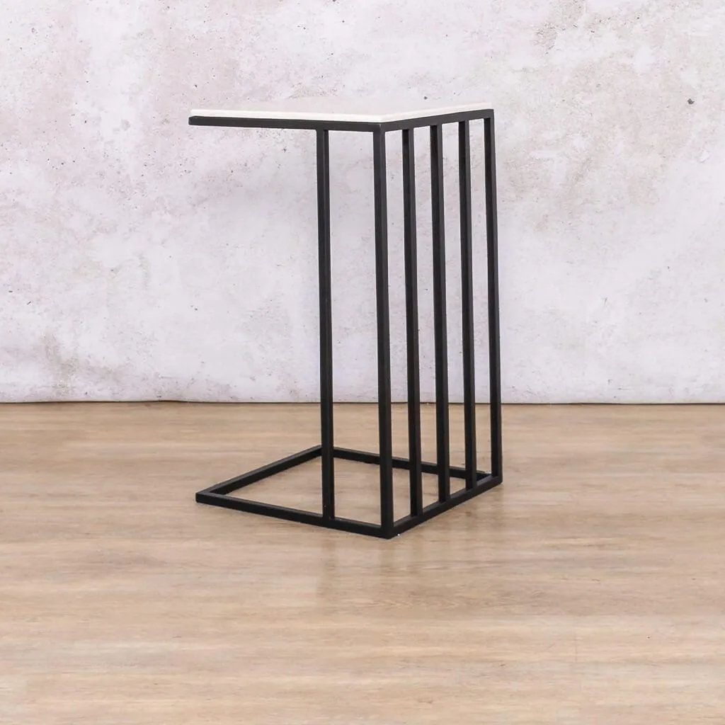 Black Riley Pillar Side Table