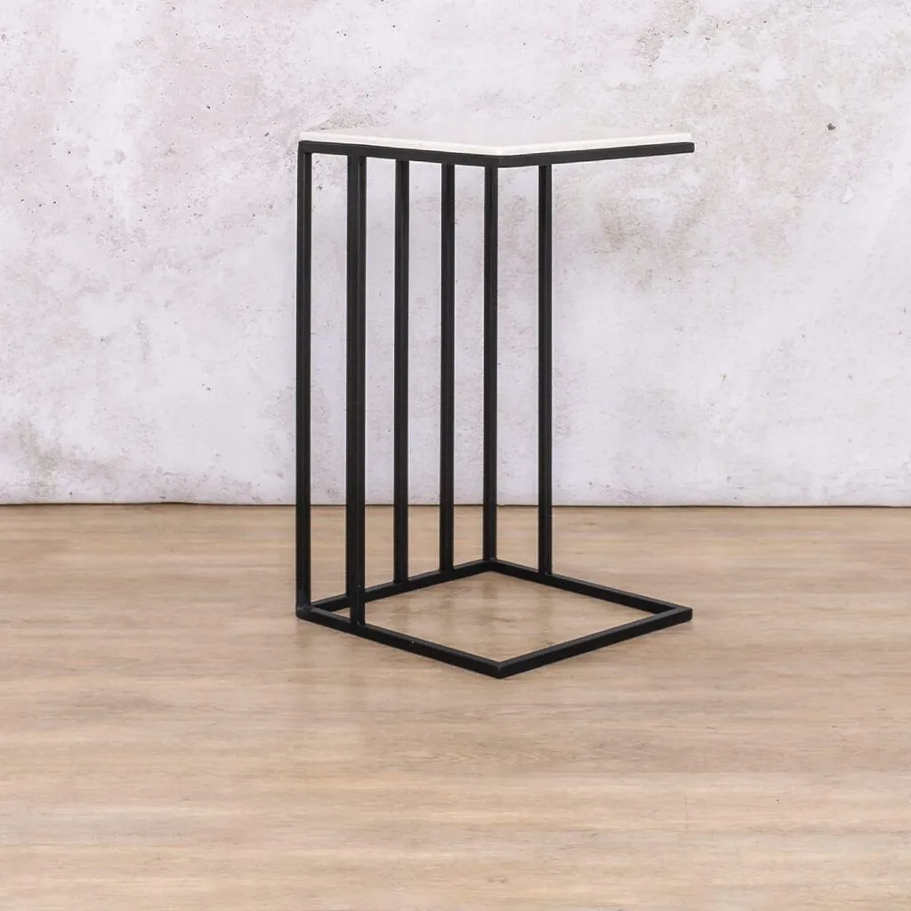 Black Riley Pillar Side Table