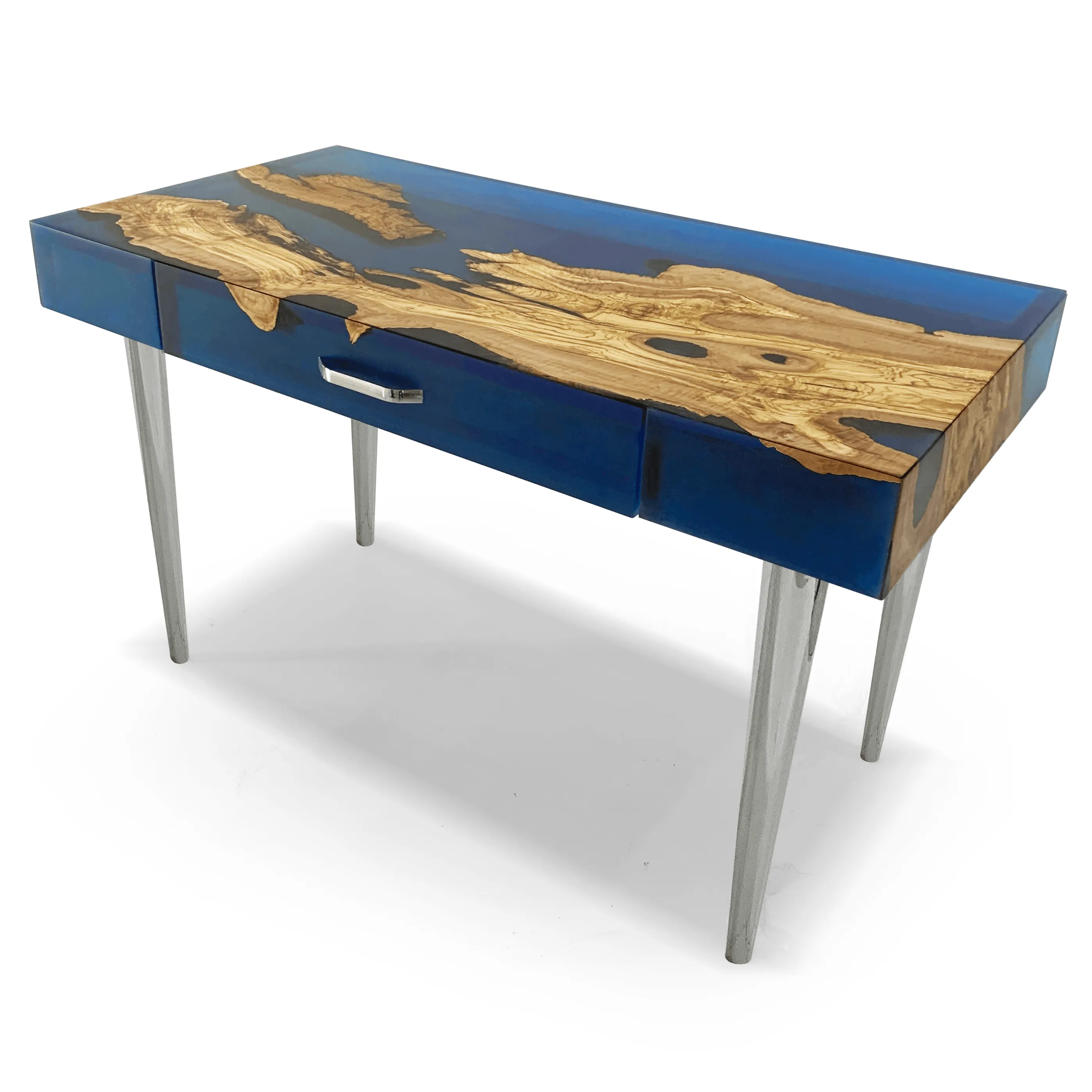 Blue Harmonia Olive Wood Desk