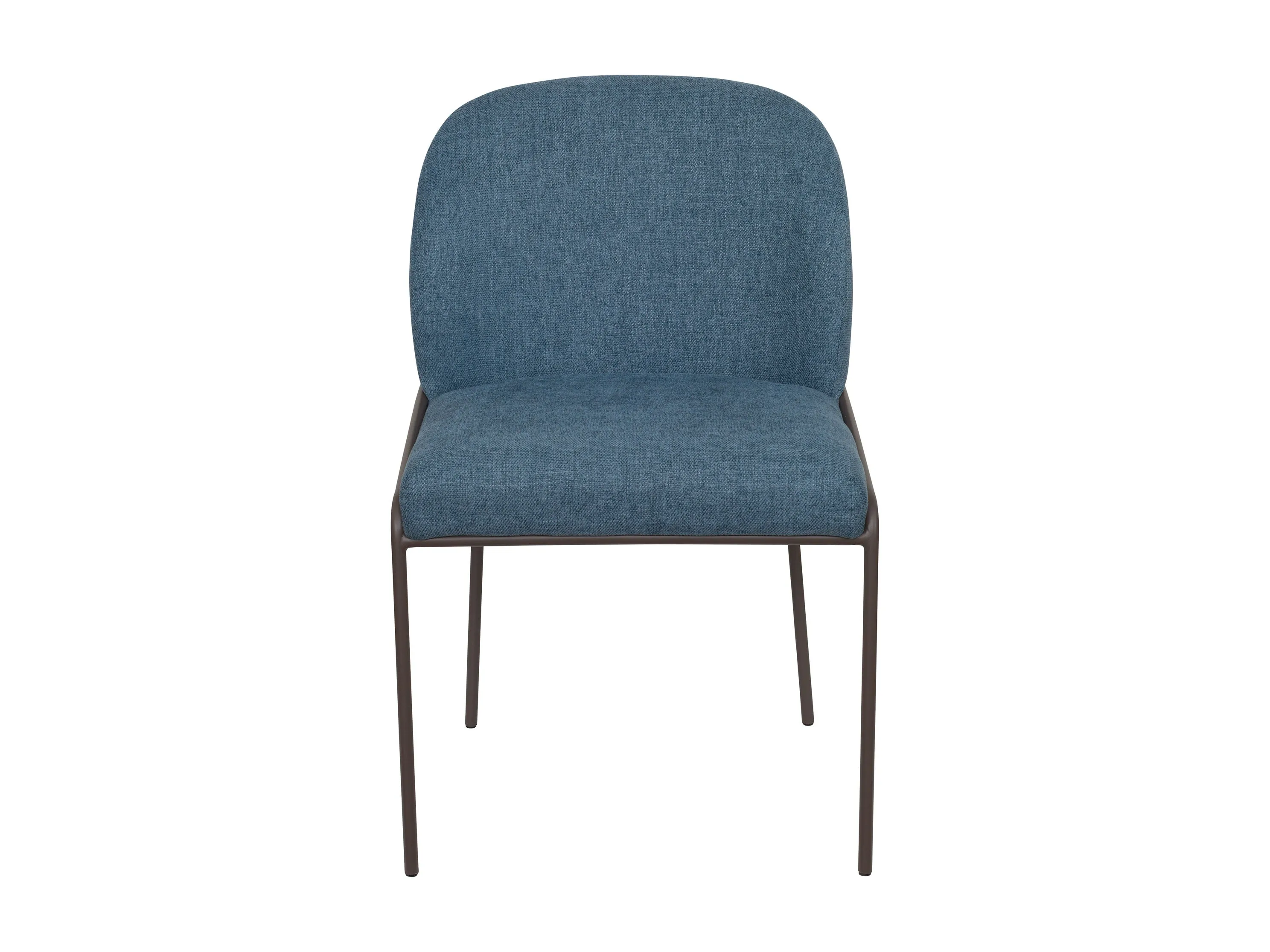 Blue High Back Upholstered Dining Chairs, Set of 2