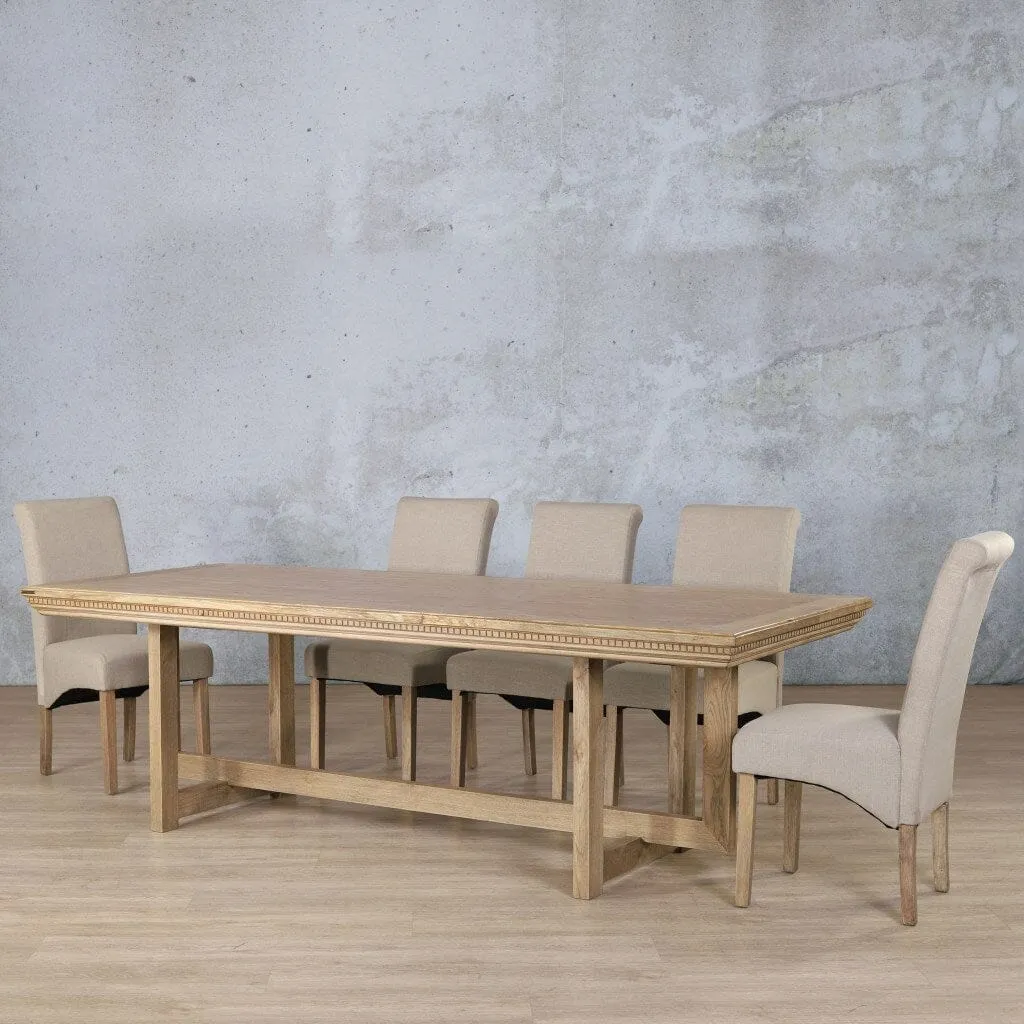 Bolton Fluted Wood Top & Windsor 8 Seater Dining Set