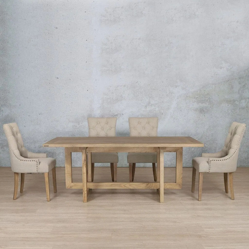 Bolton Wood Top & Duchess 6 Seater Dining Set