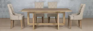 Bolton Wood Top & Duchess 6 Seater Dining Set