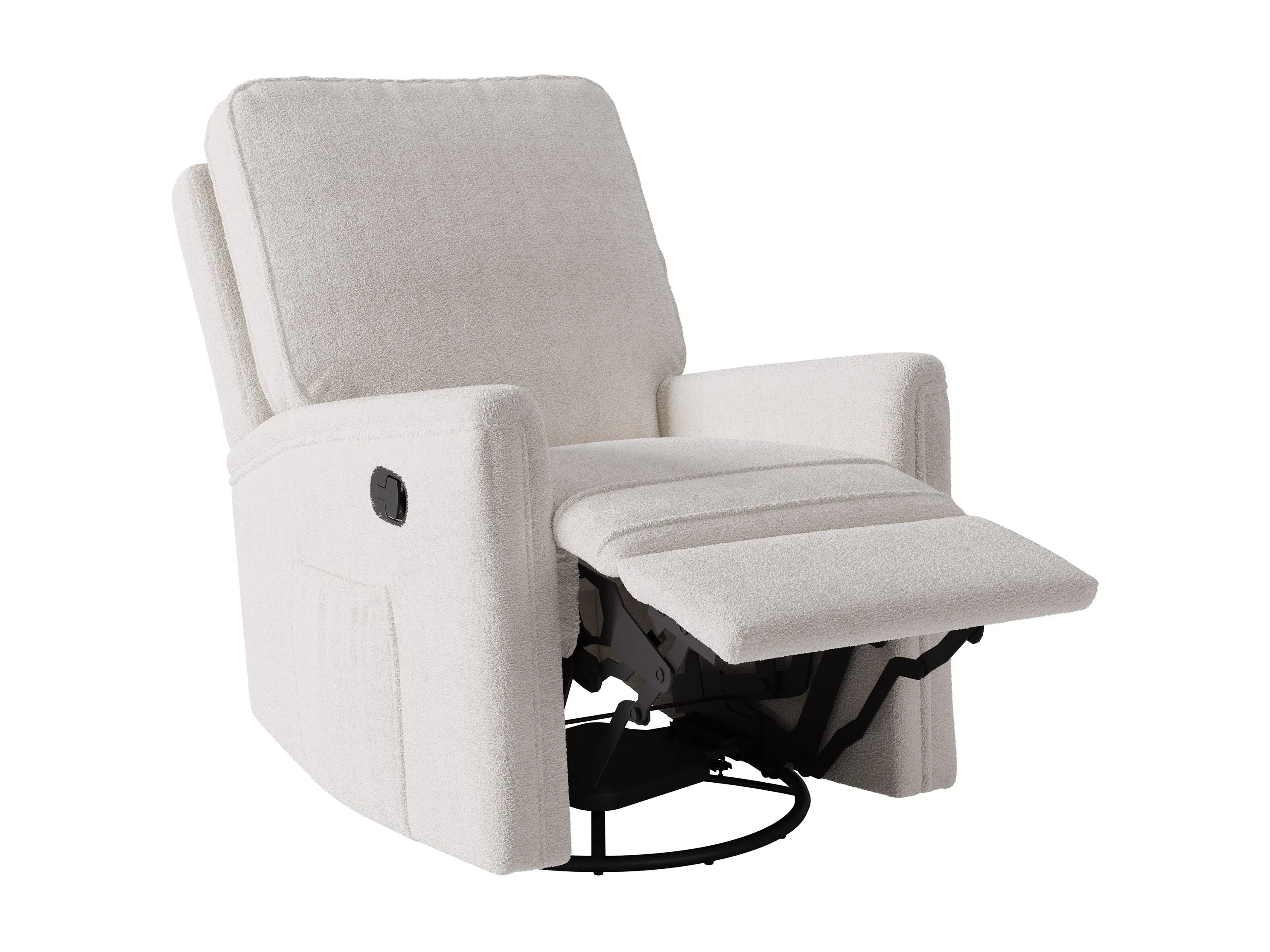 Boucle Swivel Recliner Chair