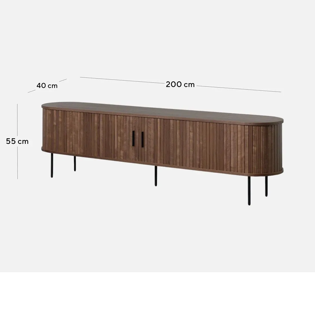 Brooke TV Entertainment Unit 2m - Walnut