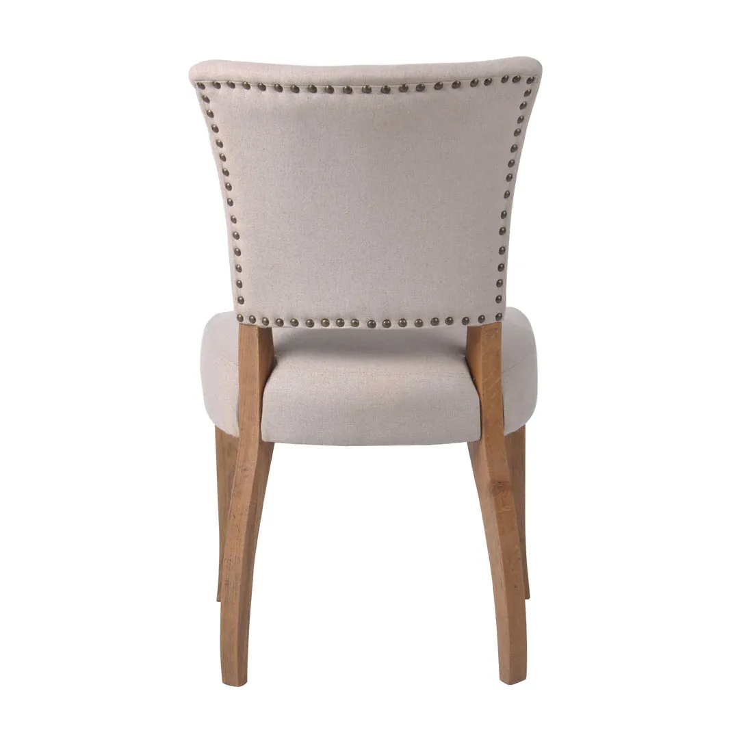 Clara Oakwood Linen Dining Chair