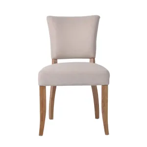 Clara Oakwood Linen Dining Chair