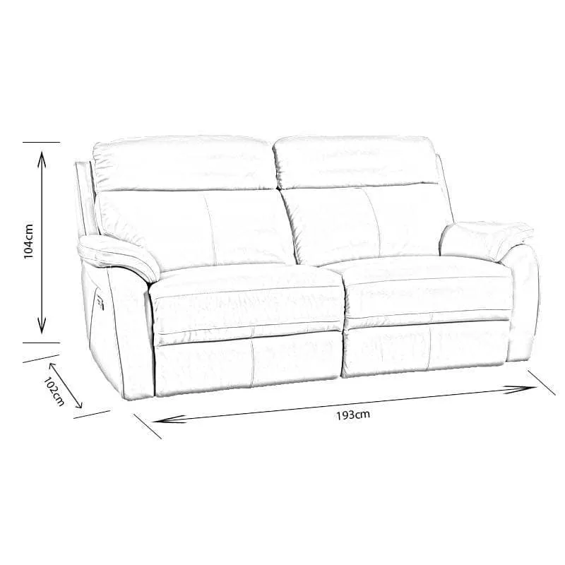 Comfort King Quincy 2.5 Seat Electric Reclining Sofa