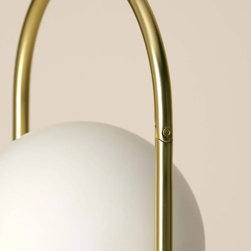 Contemporary Opal Orb Table Lamp