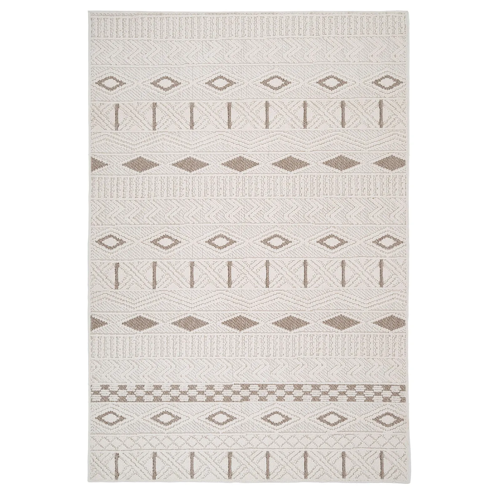 Cream Beige Boho Rug - Sachi