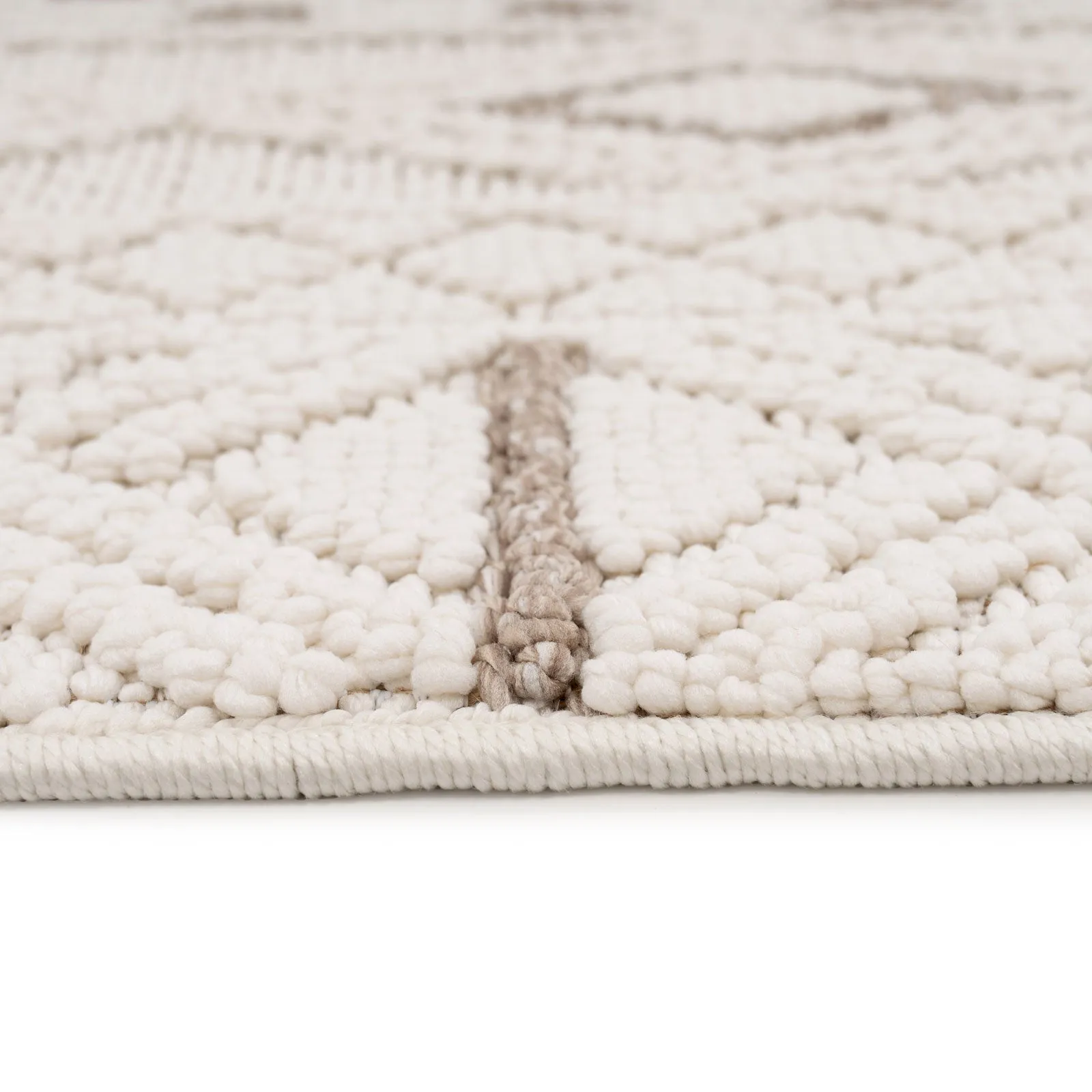 Cream Beige Boho Rug - Sachi