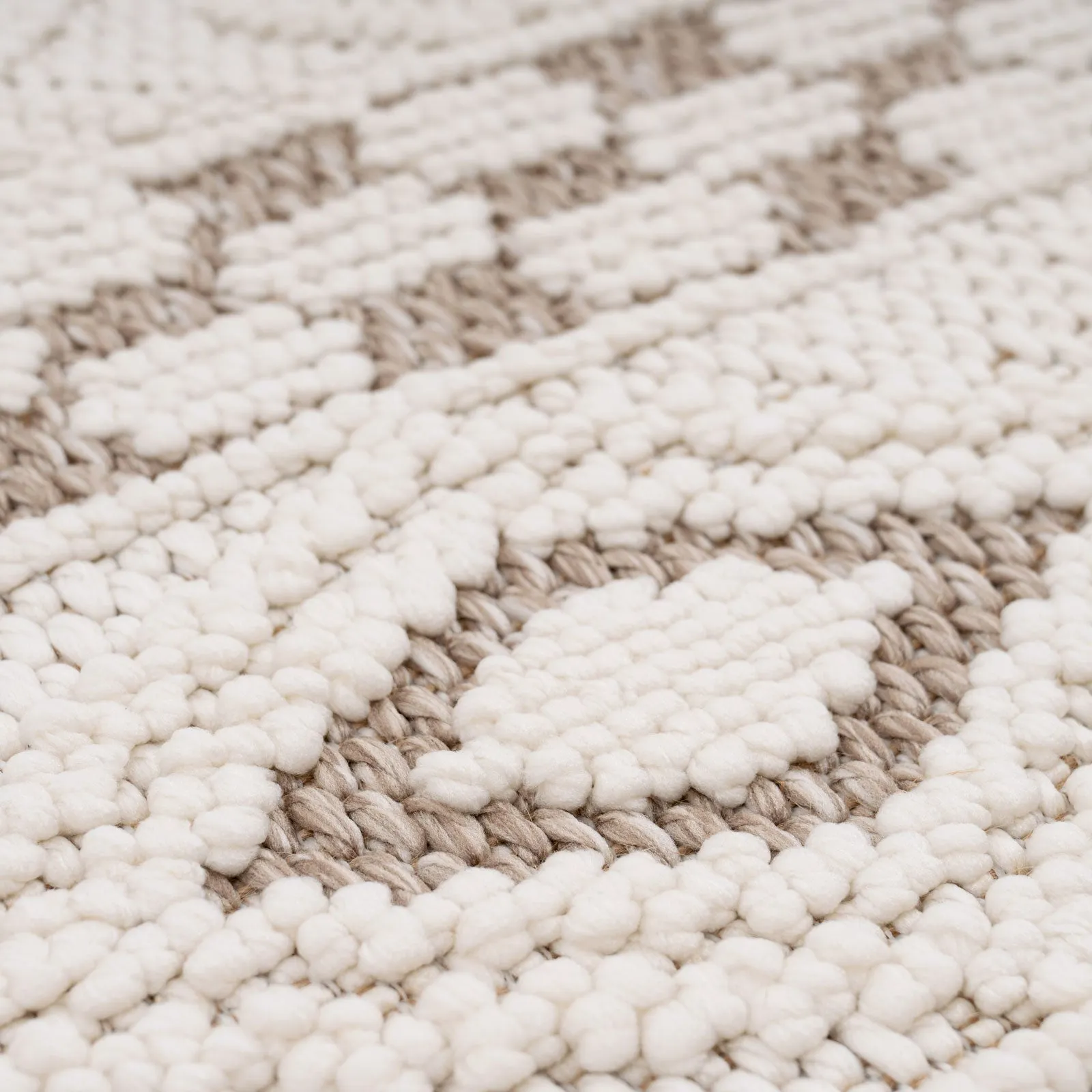 Cream Beige Boho Rug - Sachi