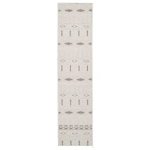 Cream Beige Boho Runner Rug - Sachi