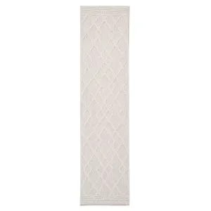 Cream Loop Pile Runner Rug - Willow