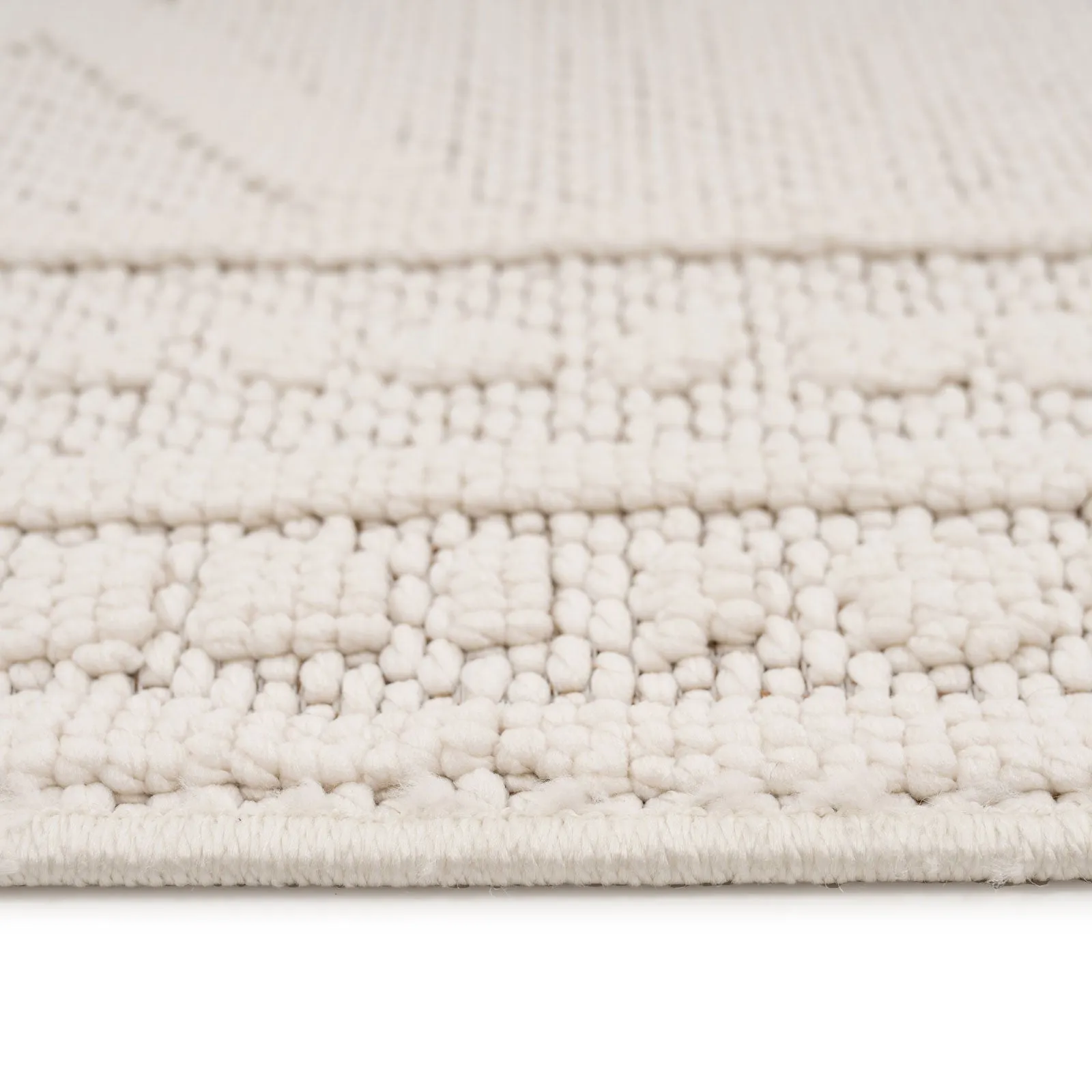 Cream Loop Pile Runner Rug - Willow