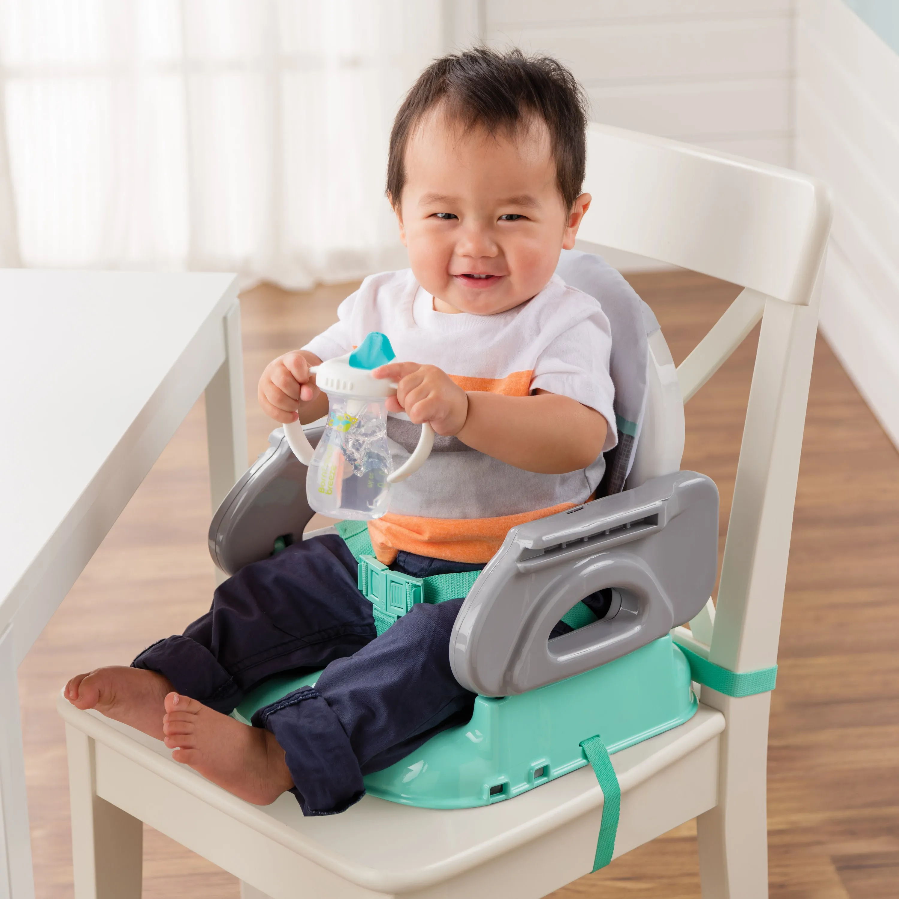 Deluxe Comfort Folding Booster Seat - Elephant Love