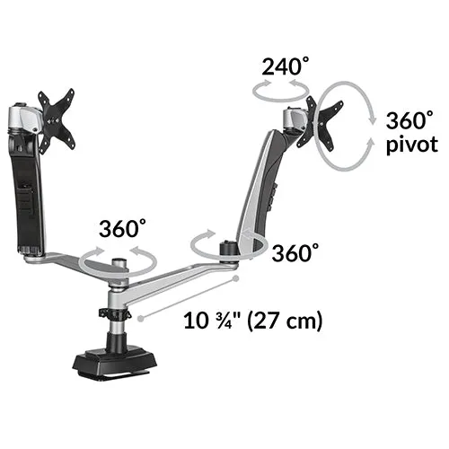 Desk Mount Dual Monitor Arm