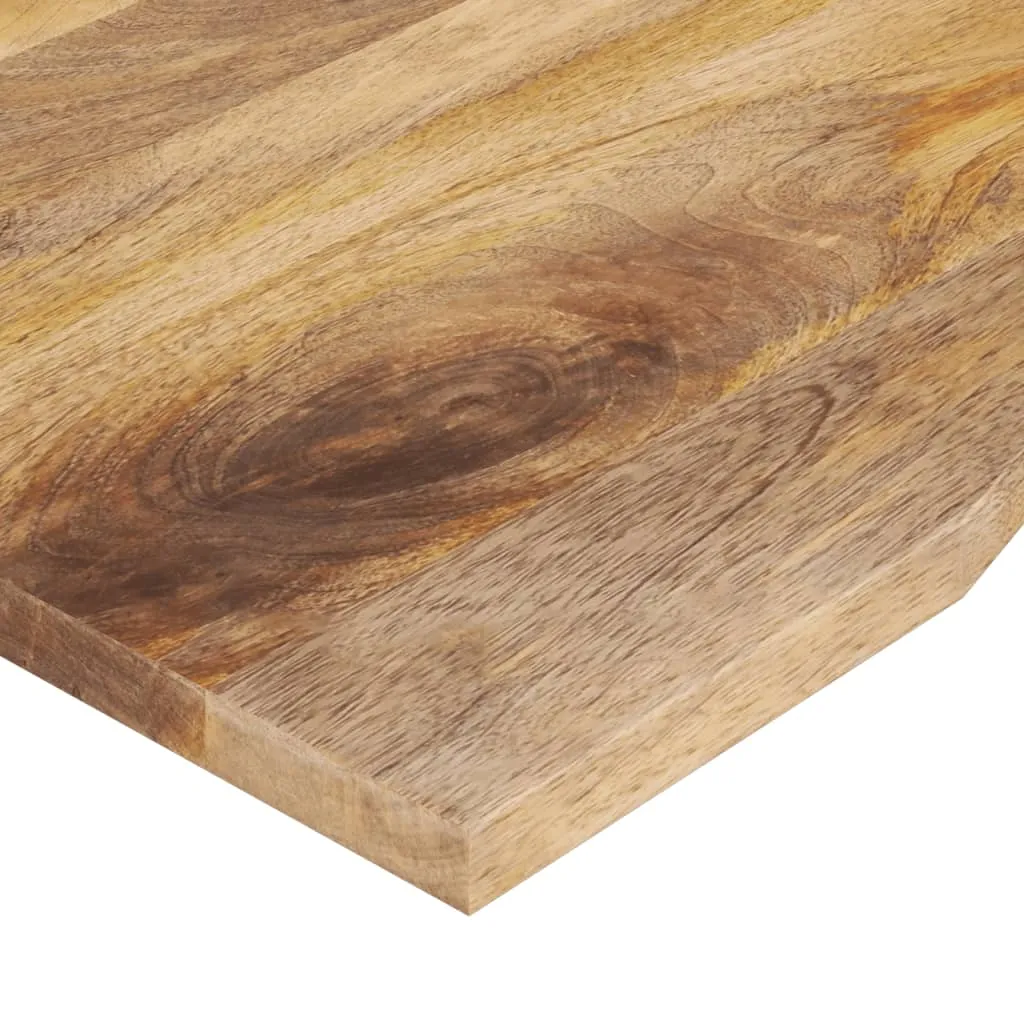 Desk Top with Curve 80x60x2.5 cm Solid Wood Rough Mango