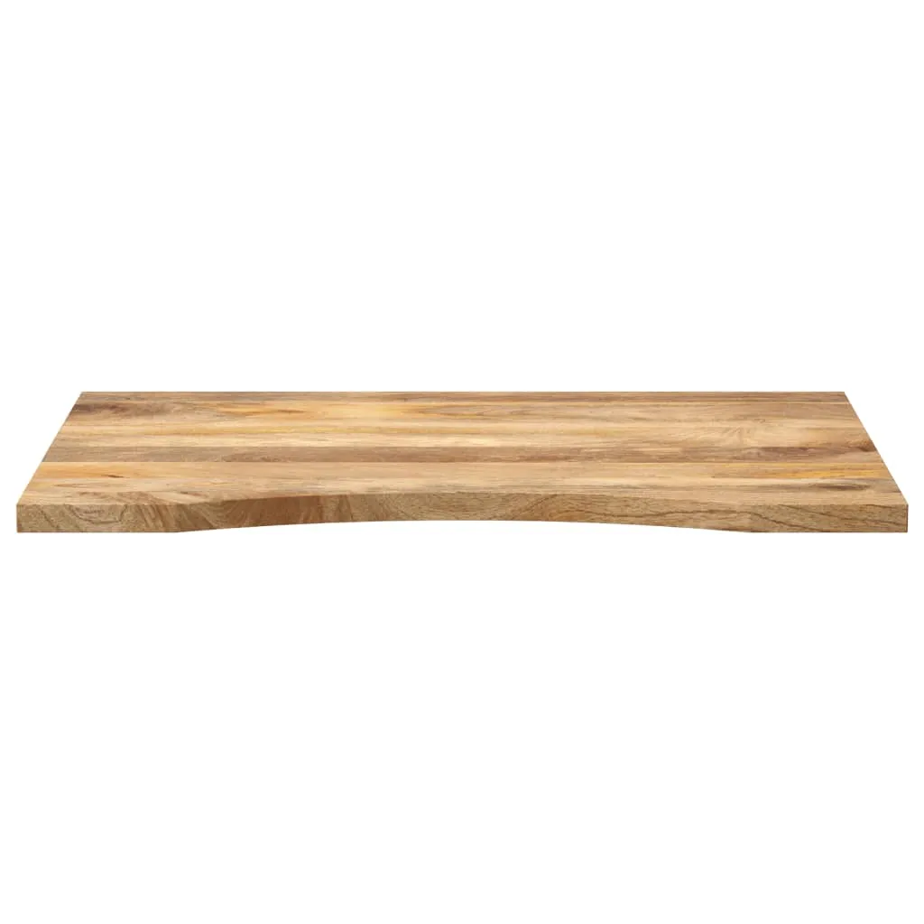 Desk Top with Curve 80x60x2.5 cm Solid Wood Rough Mango