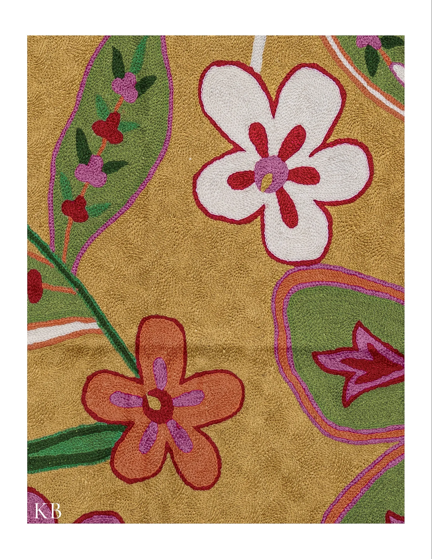 Premium Spring Blossom Diwan-e-Khas Handmade Kashmiri Area Rug