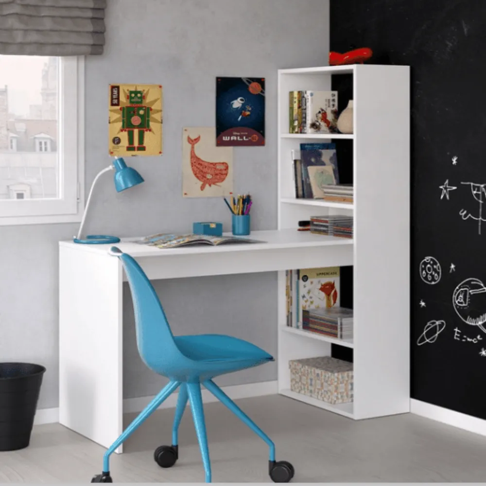 Dollar Study Table in White Colour