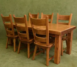 Dutch Oak Table & 6 Chairs