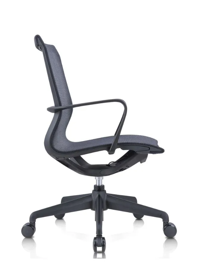 Ergonomic Mesh Office Chair with Adjustable Height and Lumbar Support, Swivel Desk Chair with Armrests