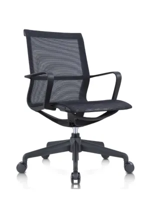 Ergonomic Mesh Office Chair with Adjustable Height and Lumbar Support, Swivel Desk Chair with Armrests