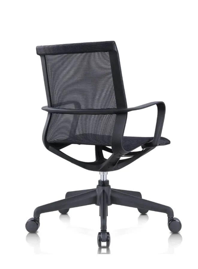 Ergonomic Mesh Office Chair with Adjustable Height and Lumbar Support, Swivel Desk Chair with Armrests