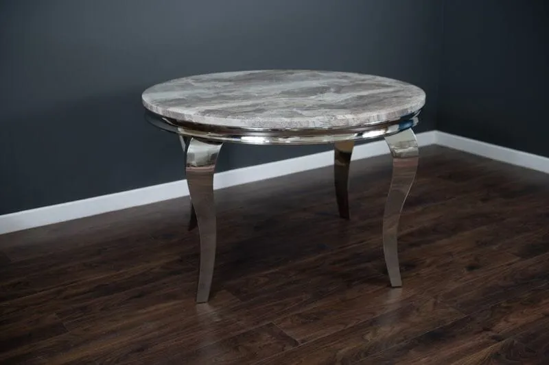 Florence - Dining Table - 1.2m - ROUND Grey/Beige