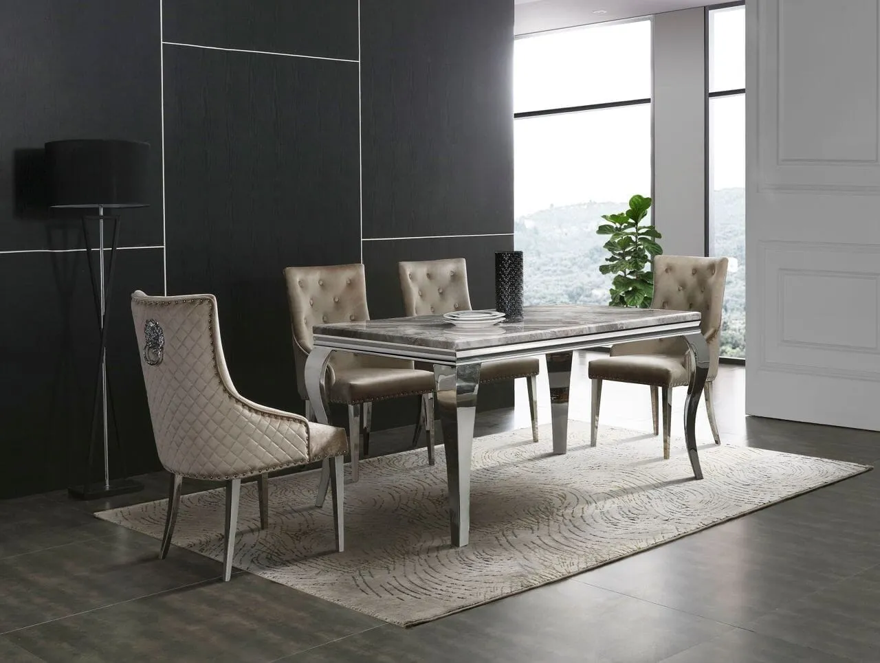 Florence - Dining Table - 1.5m - Rectangular Grey/Beige