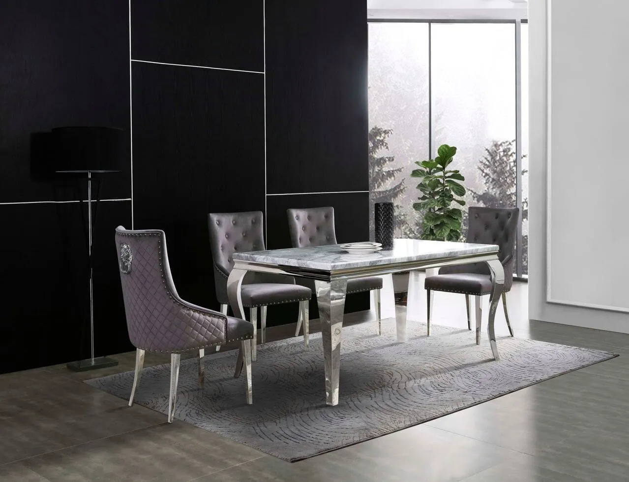 Florence - Dining Table - 1.5m - Rectangular Grey/Beige