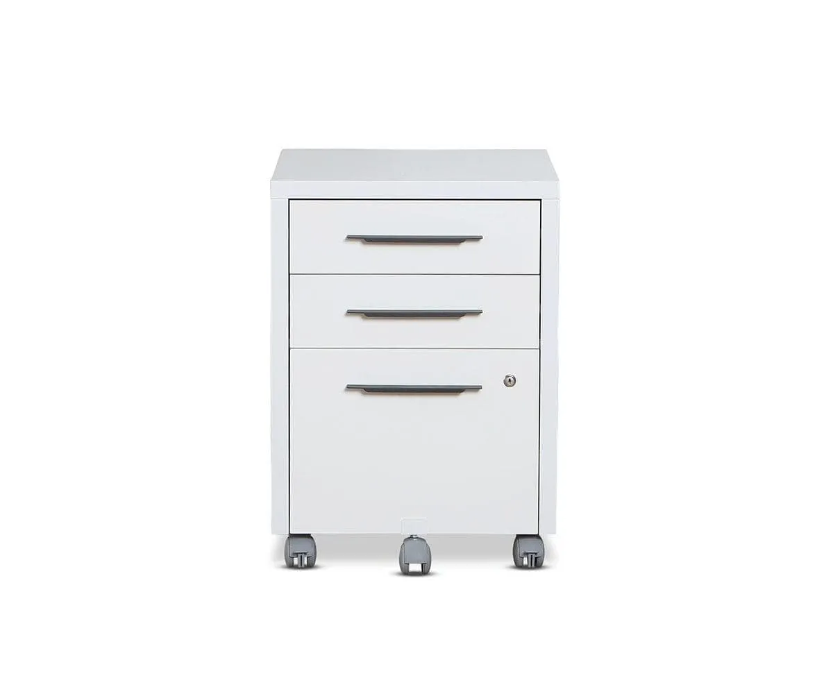 Gammel Mobile File Pedestal - White