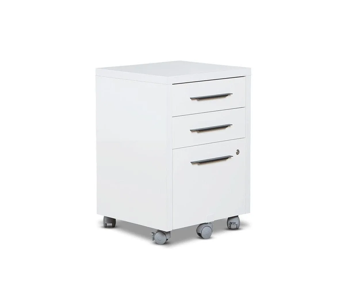 Gammel Mobile File Pedestal - White