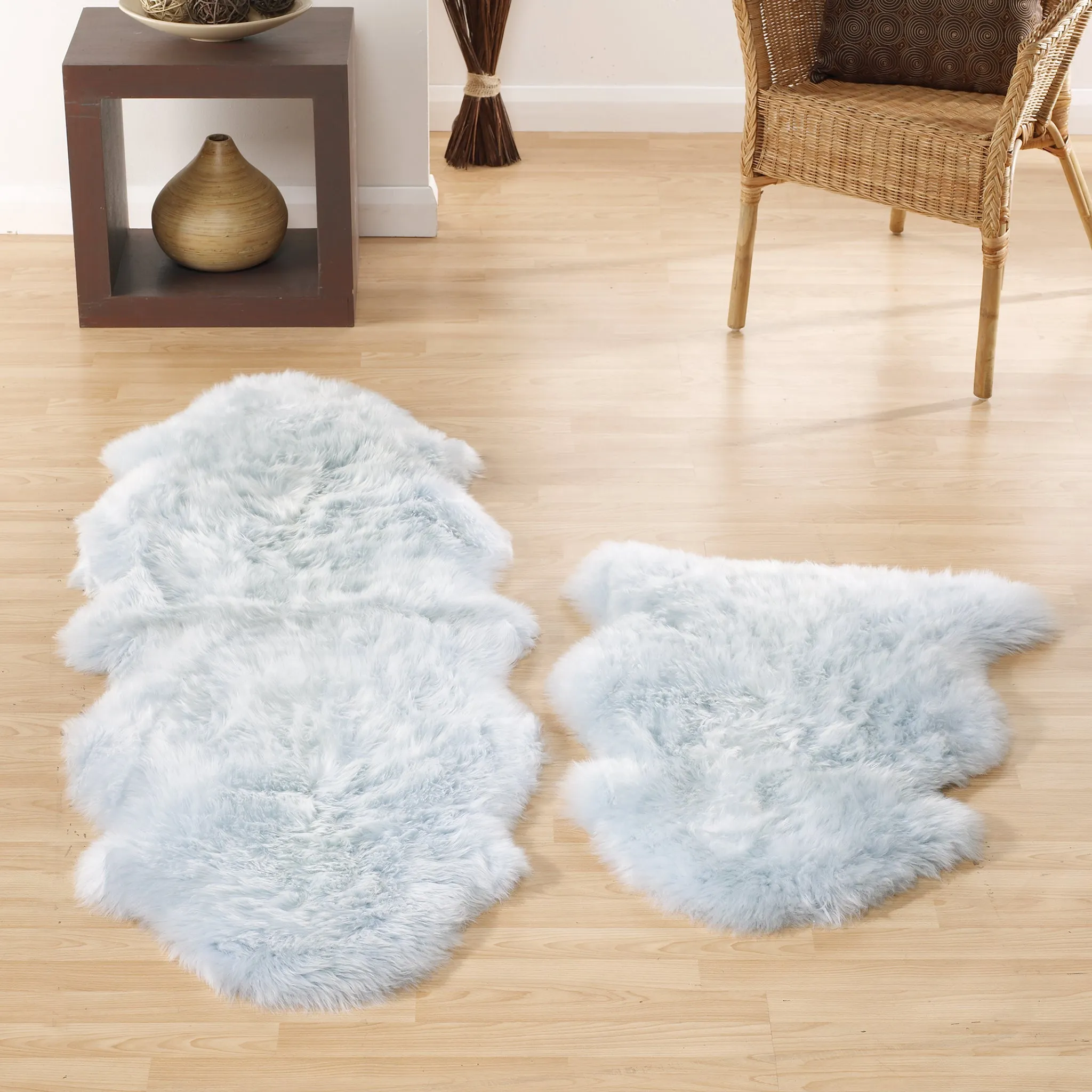 Genuine Sheepskin Rug Duck Egg