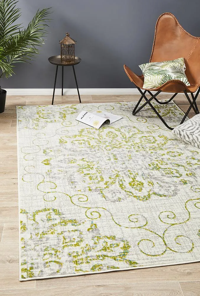 Giselle Transitional Rug Green Grey