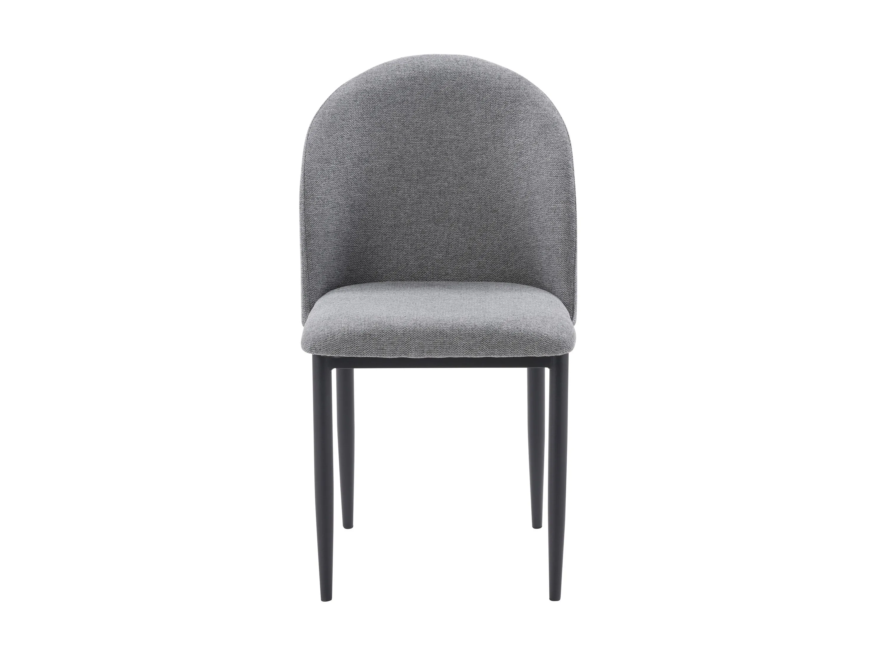 Grey Curved Dining Chairs, Set of 2