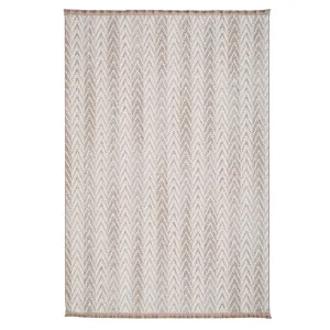 Grey Herringbone Area Rug - Noa